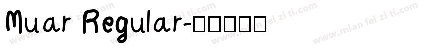 Muar Regular字体转换